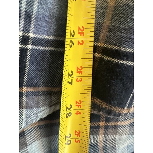 Original Weatherproof Vintage Blue Plaid Flannel Shirt XXL - Picture 7 of 8